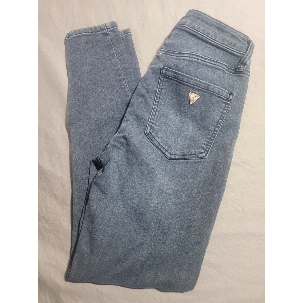 Guess Jeans Womens 26 Blue Dark Wash Skinny Five Pocket Zip Fly QB3A05R17Y0